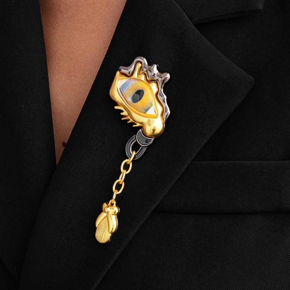 Women Accessories Jewelry - دبابيس بروش معدنية راقية بتصميم دمعة