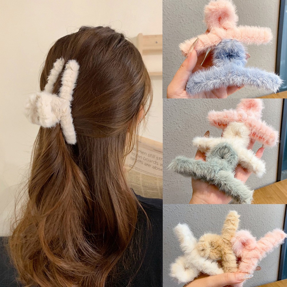 Women'S Winter Accessories Set - رقيق أفخم فو الفراء كبير كراب