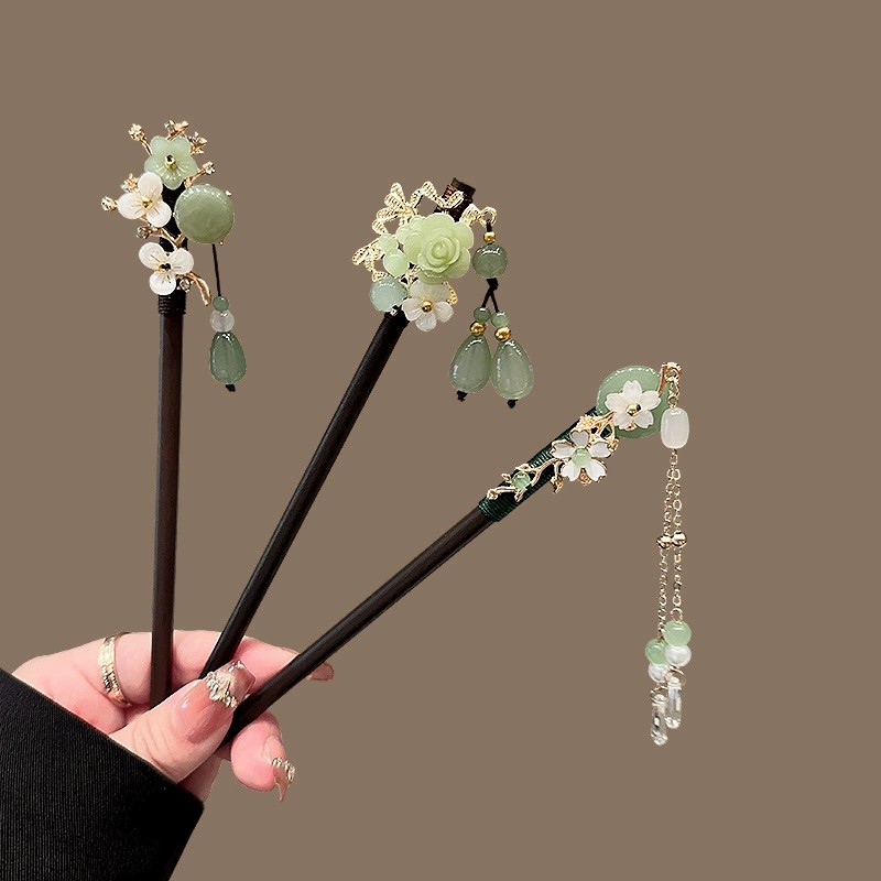 Hair Fork Stick - دبوس شعر خشبي عتيق للنساء عصا