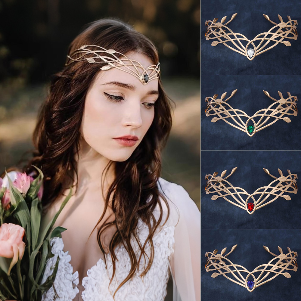 Women Accessories On Sale - الفاخرة التيجان Headbands للنساء ورقة كريستال