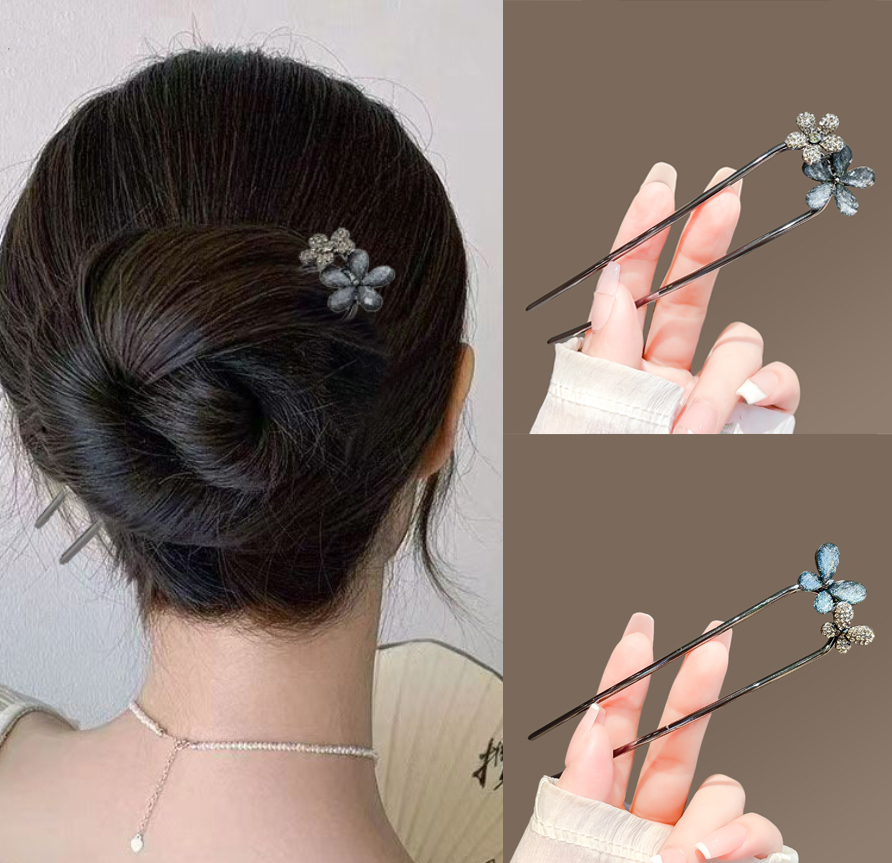 Hair Fork Stick - دبوس شعر معدني على شكل حرف