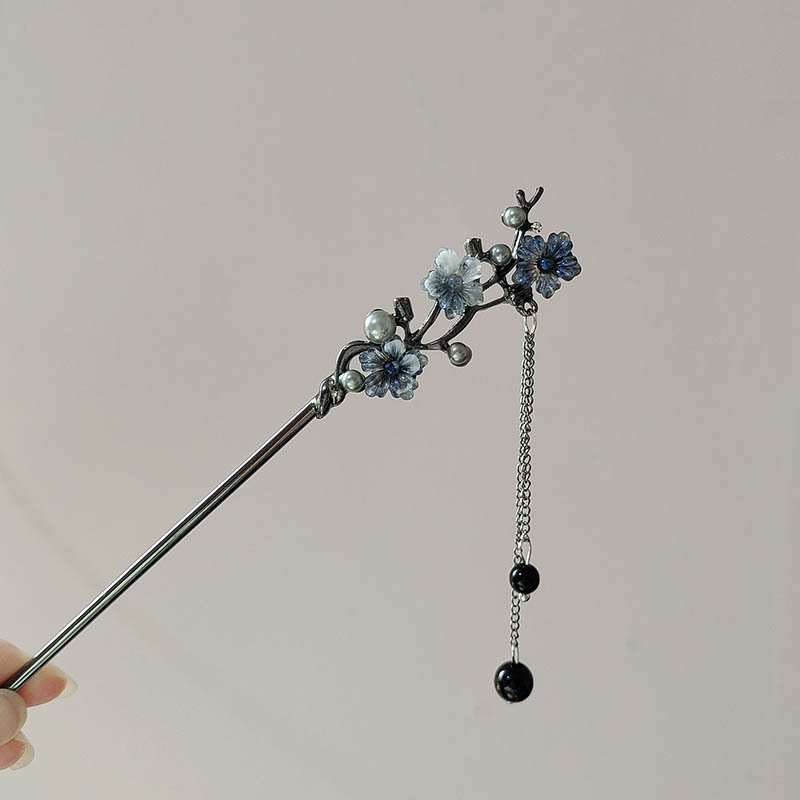 Hair Fork Stick - دبوس شعر كلاسيكي بتصميم عصا، مزين