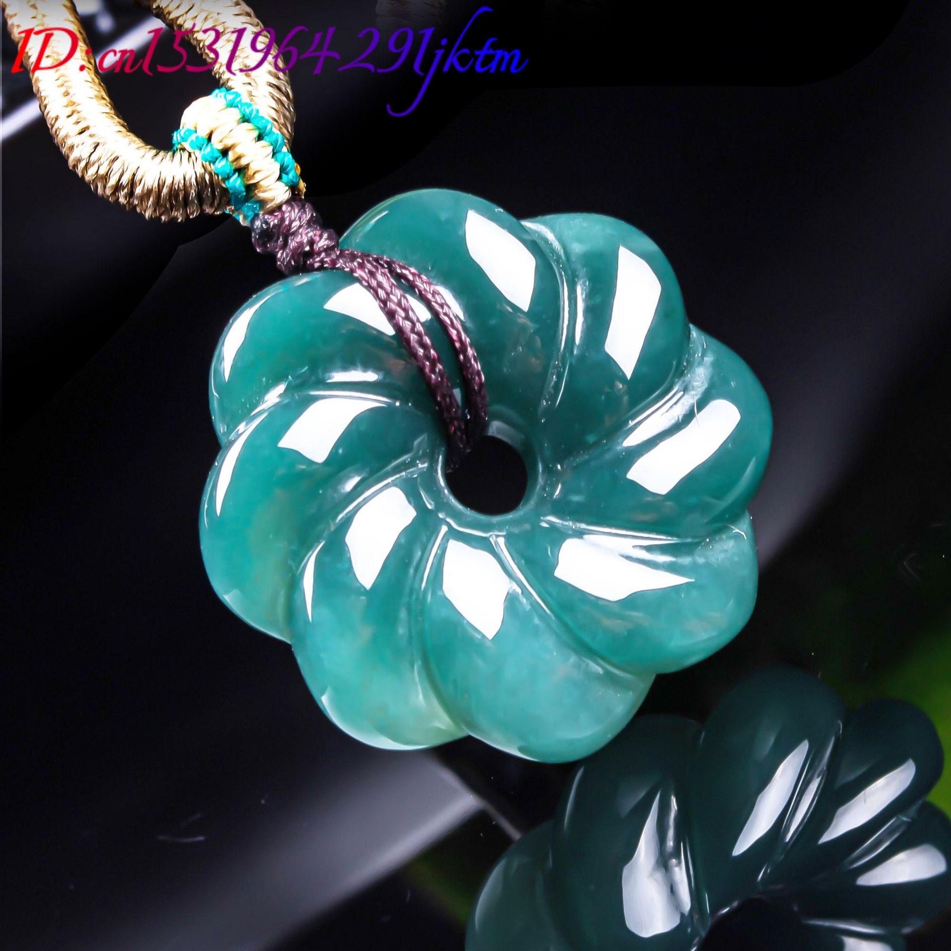 قلادة زهرة من اليشم البورمي ال - مراجعة Women Accessories Jewelry وسعره