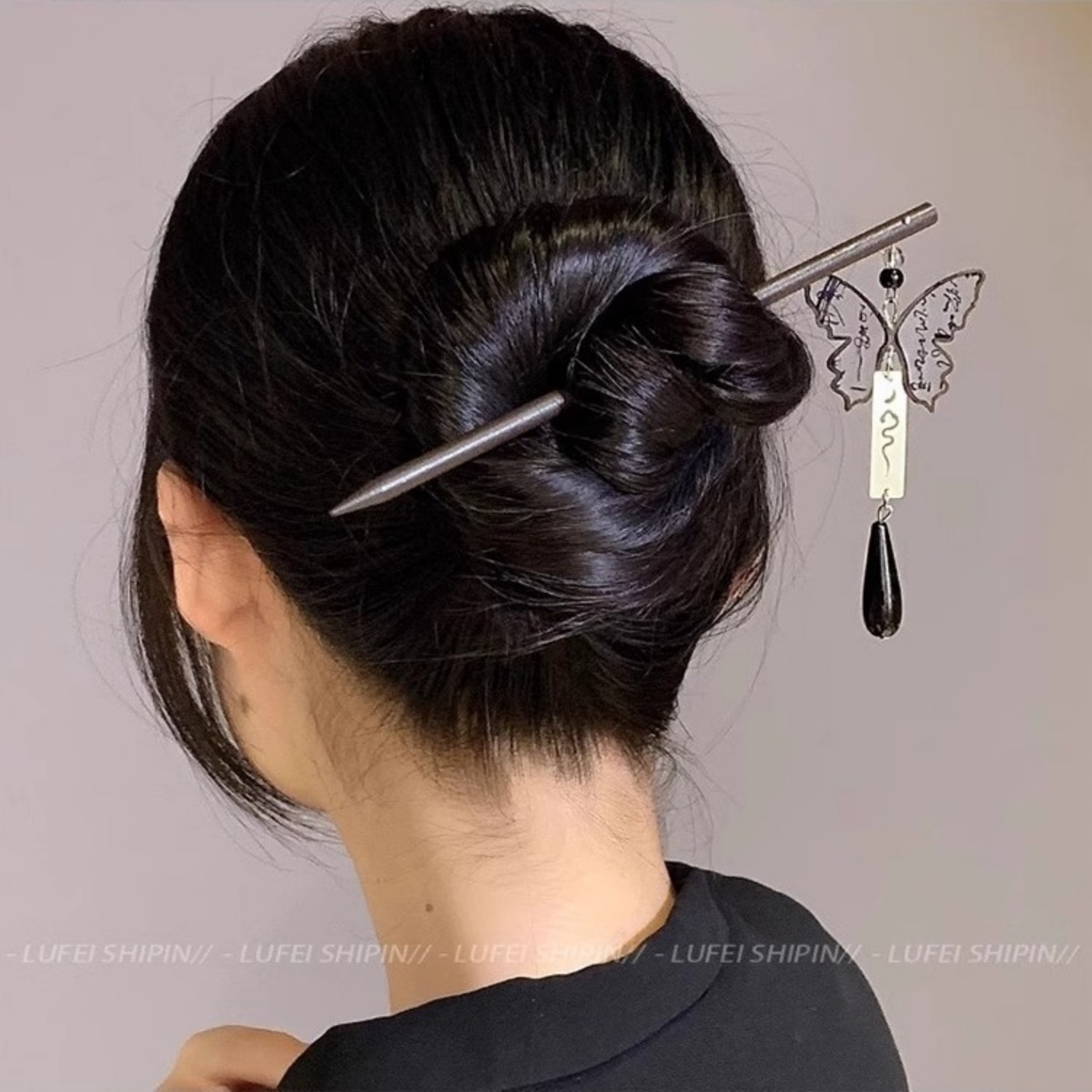 ضوء فاخر خشبي شرابة دبوس الشعر - مراجعة Hair Fork Stick وسعره