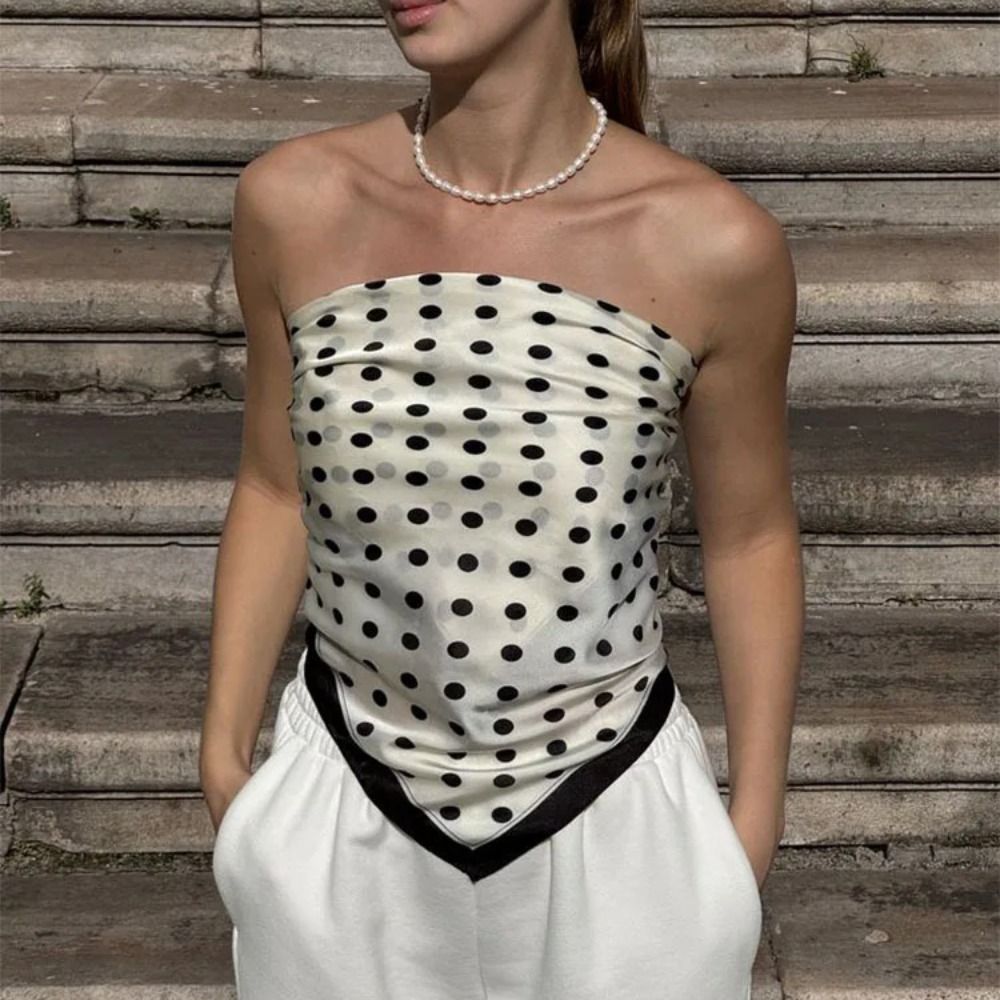 وشاح أنيق مطبوع بنقاط هندسية ع - مراجعة Women'S Y2K Accessories وسعره