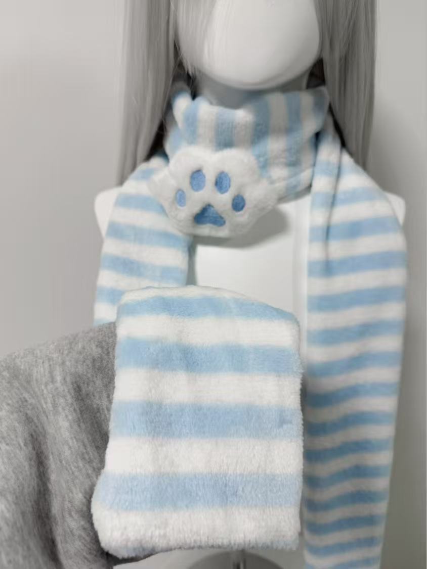 وشاح كاواي مزين بمخالب القطط و - مراجعة Women'S Winter Accessories Set وسعره