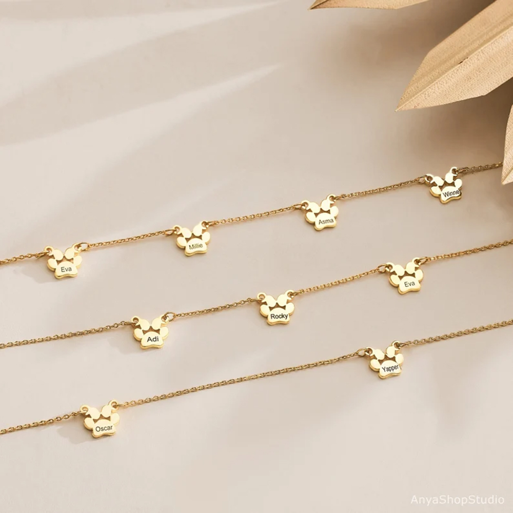 قلادة مخصصة بتصميم بصمة مخلب ا - مراجعة Charm Necklace Dainty وسعره