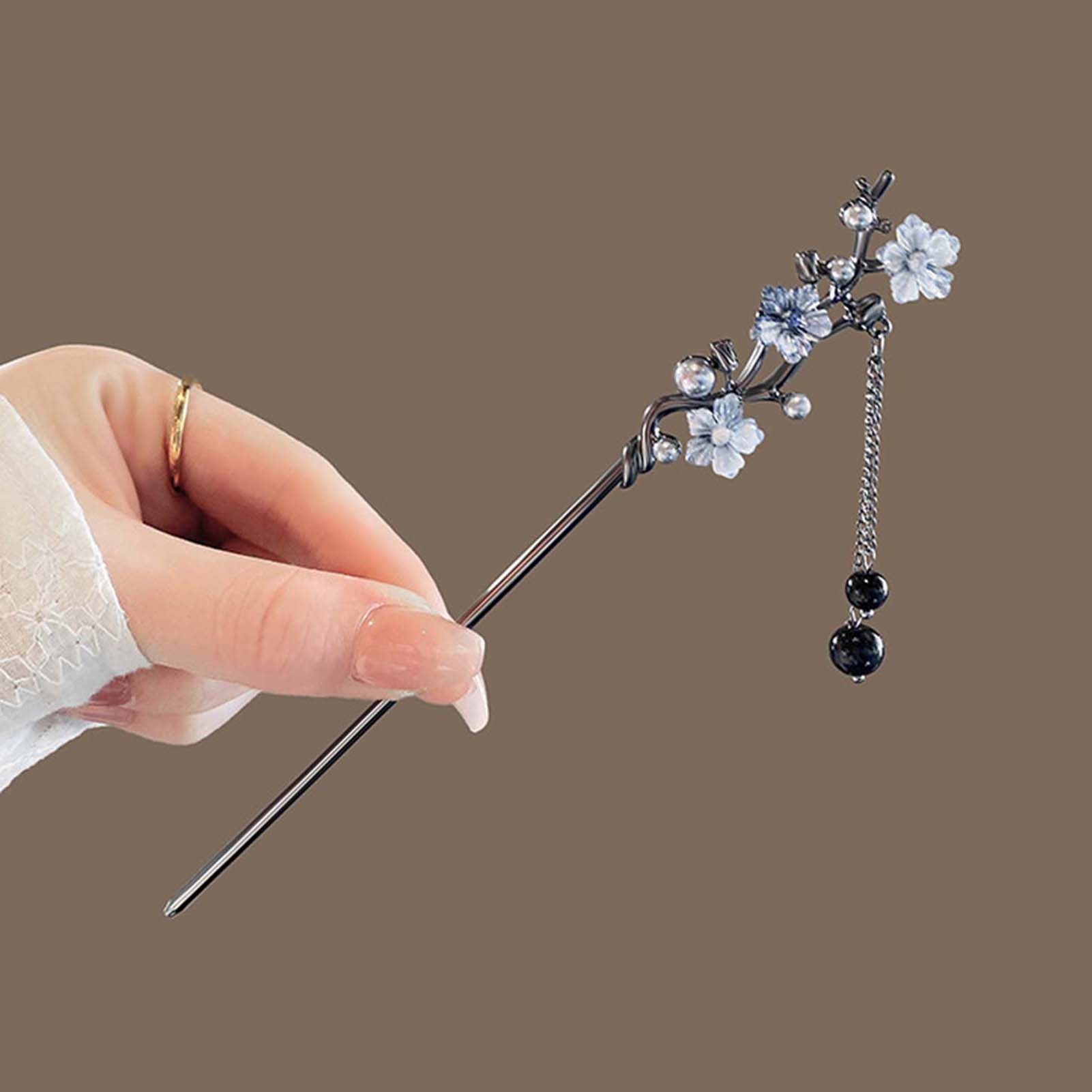 دبابيس شعر معدنية سوداء على ال - مراجعة Hair Fork Stick وسعره