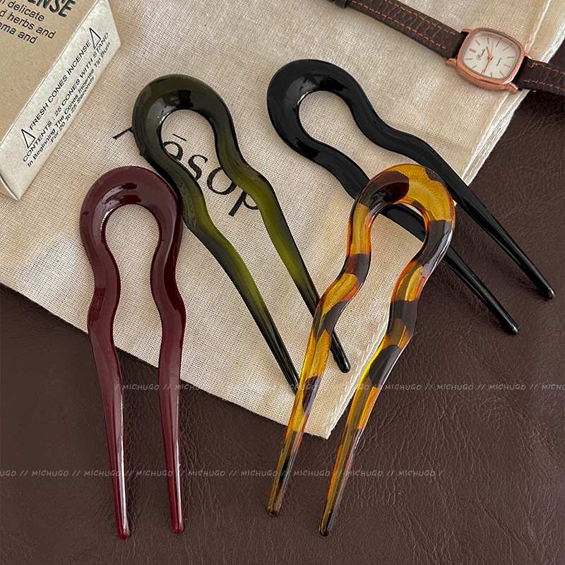 مشبك شعر على شكل حرف U موديل 2 - مراجعة Hair Fork Stick وسعره