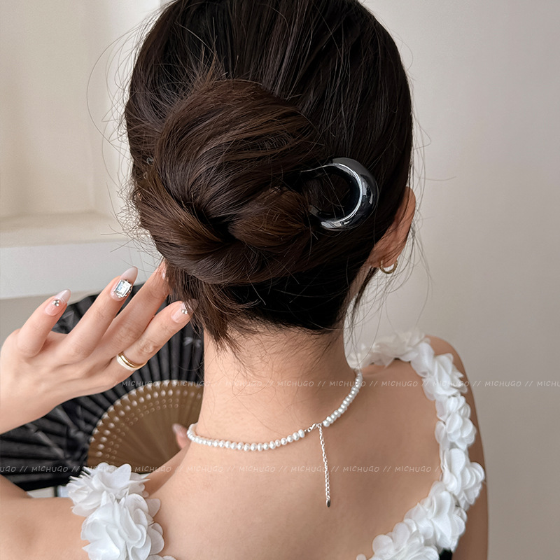 مشبك شعر على شكل حرف U موديل 2 - مراجعة Hair Fork Stick وسعره