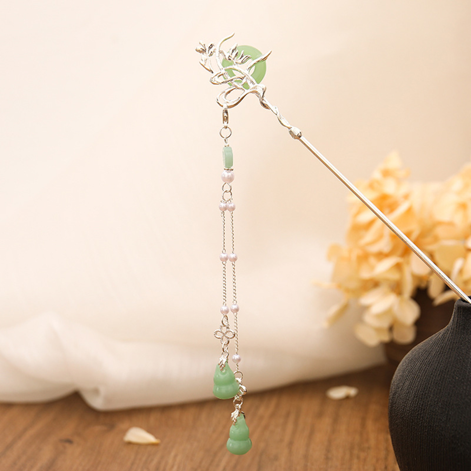 النمط الصيني الزجاج دبوس الشعر - مراجعة Hair Fork Stick وسعره