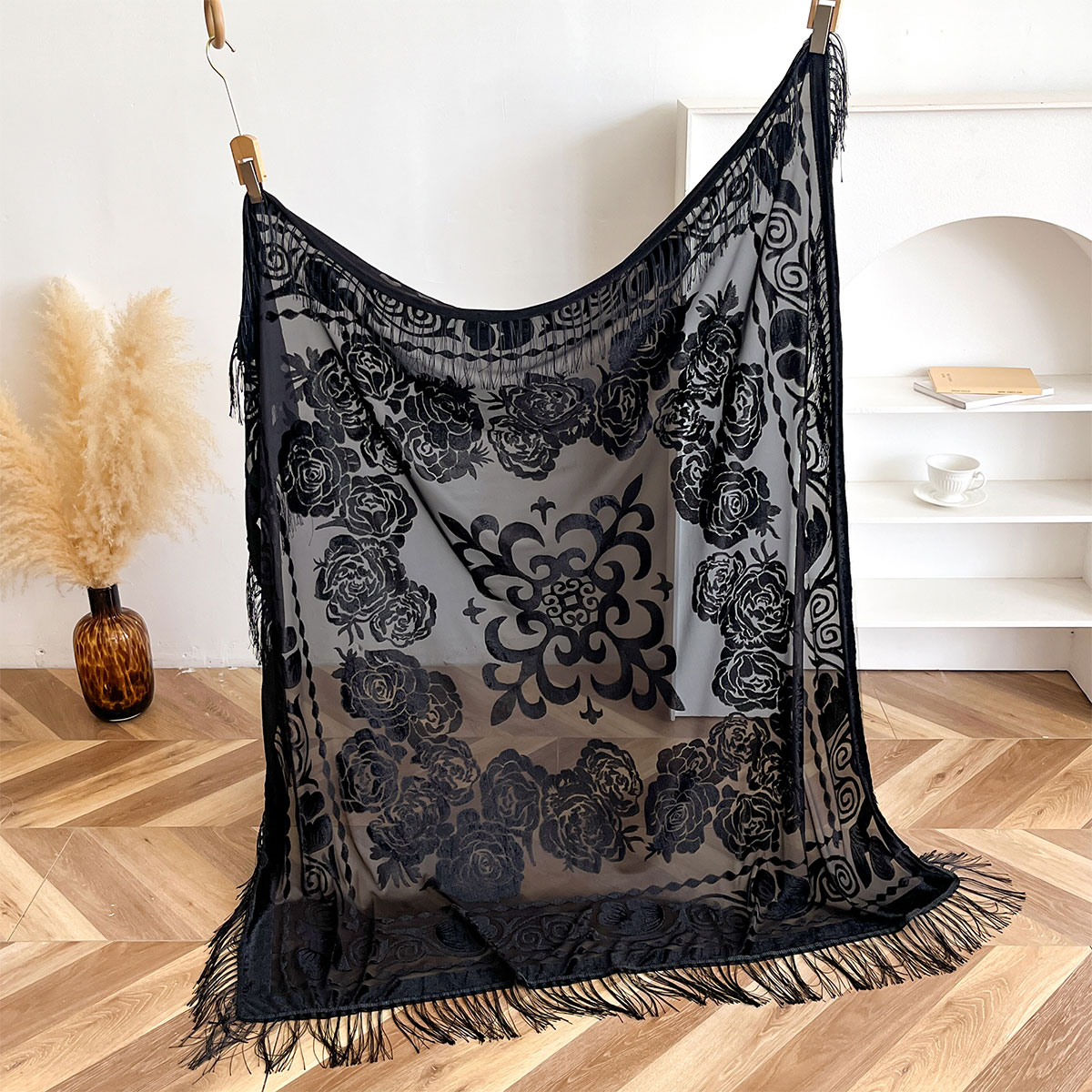 شال مخملي عتيق الطراز بتطريز ز - مراجعة Women'S Winter Accessories Set وسعره