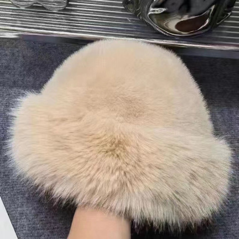 جديد دافئ رقيق الفراء دلو قبعة - مراجعة Women'S Winter Accessories Set وسعره
